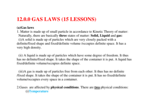 form 3 chemistry notes