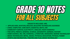Grade 10 notes for all subjects