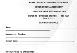 grade 10 business exam
