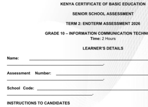 grade 10 ICT exams