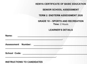 Grade 10 sports and recreation exam
