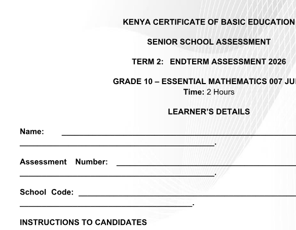 GRADE 10 END TERM EXAMS grade 10 end term exams 2026