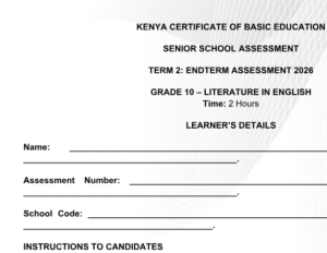 Grade 10 exams 2026 set 2