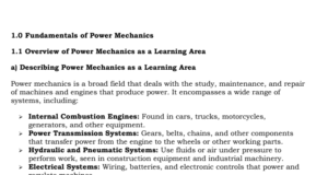 Grade 10 power mechanics notes