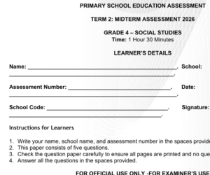 Grade 4 exams 2026
