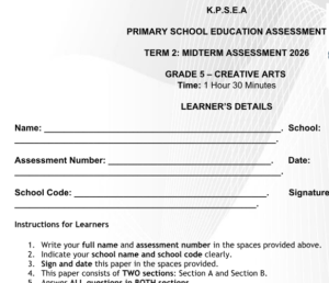 Grade 5 mid term exams