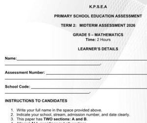 grade 5 mid term 2 exams 2026