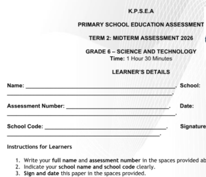 grade 6 trial exams