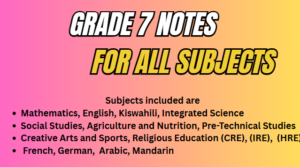 grade 7 notes