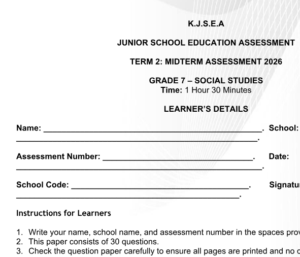 grade 7 mid term 2 exams