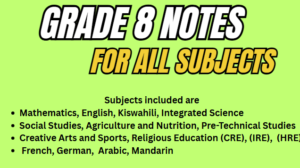 grade 8 notes for all subjects
