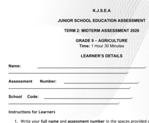 grade 9 agriculture