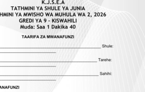 Kjsea 2026 kiswahili paper 1 prediction exams