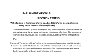 parliament of owls essays
