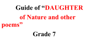 daughter of nature guide notes