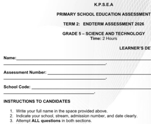 grade 5 end term 2 exams 2026