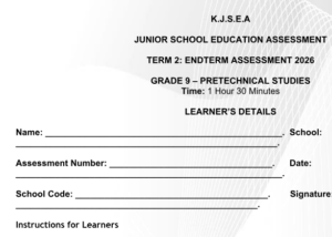 Kjsea 2026 pre technical studies paper 1 prediction exams