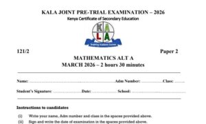 Kala mock 2026 and marking schemes