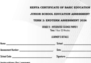 Grade 9 inter grated science end term 2 2026