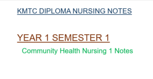 Kmtc Community Health Nursing notes