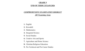 Grade 9 exam 2026 full set